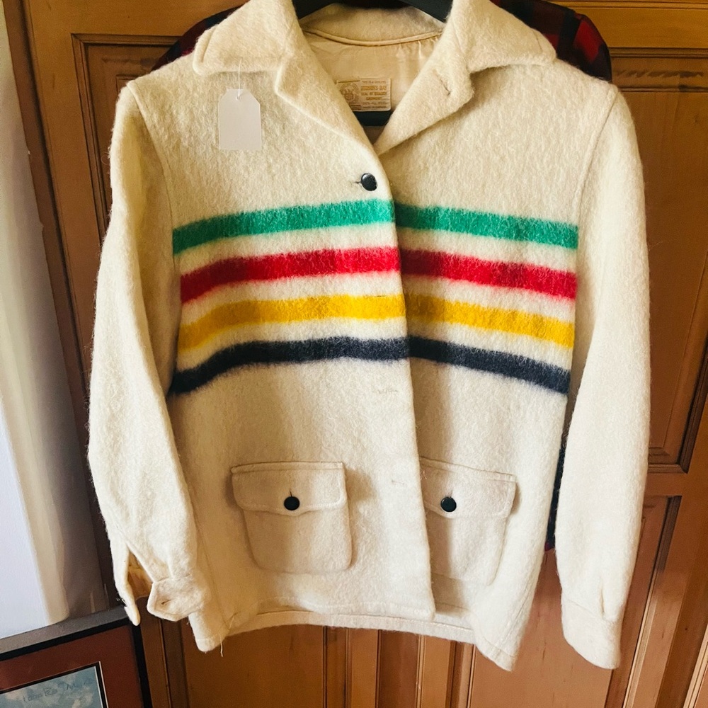Vintage Hudson Bay Striped Wool Jacket
